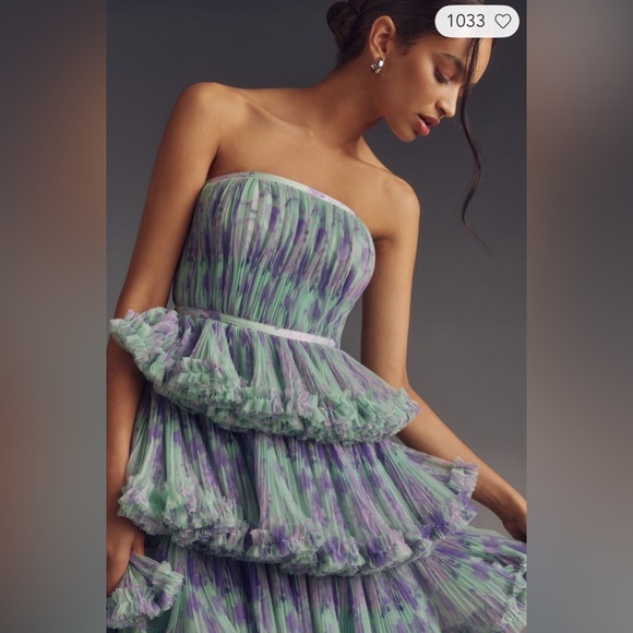 Anthropologie  Hutch Strapless Tiered Maxi Dress - Picture 5 of 12